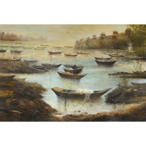 A. Q. Arif, 40 x 60 Inch, Oil On Canvas, Seascape Painting, AC-AQ-281
